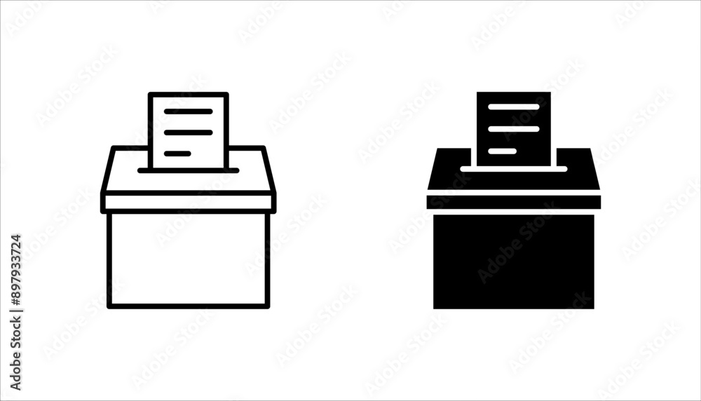 Wall mural Vote icon set, voting sign for mobile concept and web design, vector illustration, on a white background.