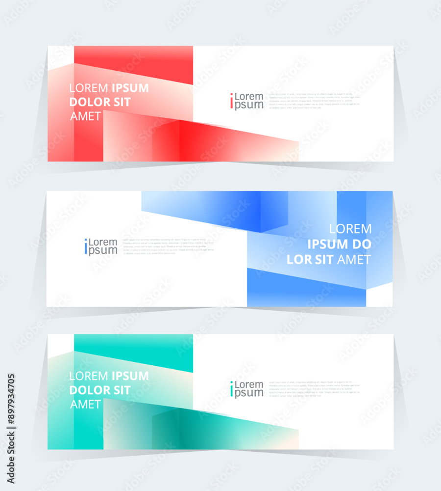 Poster geometric banner design with vector presentation template.