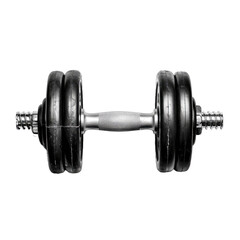 Fototapeta premium Green classic dumbbells, Sports Equipment on white background