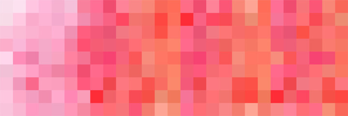 Mosaic pixel background for banner. Banner template design.