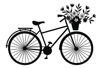 Cycle decoration by flower bouquet T.eps