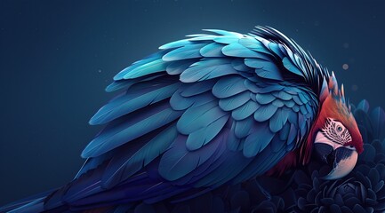 Fototapeta premium blue and gold macaw