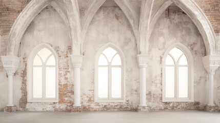 Obraz premium vintage old white brick