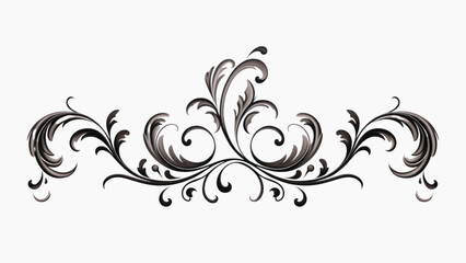 Fototapeta premium Elegant vintage ornamental floral design