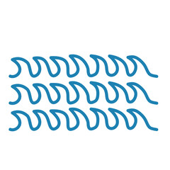 Water wave line icons. Flowing river water and sea wave marks.