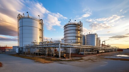 Obraz premium pipelines compressor oil and gas