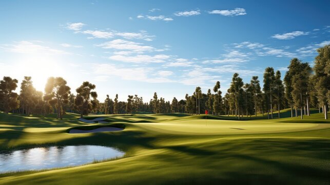 sun golf course green