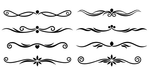 Stylish Decorative Divider Element Bundle Collection for Web and Print