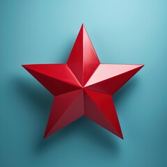 Obraz premium red star on a white background