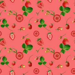 Wrapping with strawberry and its leaves
