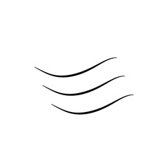 Obraz premium Hand drawn doodle wind motion, air blow, swirl elements. Sketch drawn air blow motion, smoke flow art, abstract line.