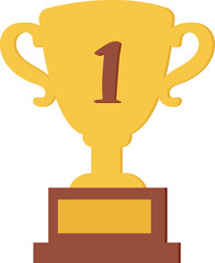  Golden Trophy Cup Icon for Winning First Place