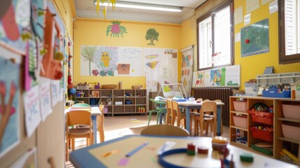 Art room and supplies for children