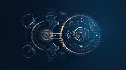 Obraz premium Abstract Gear Design