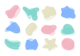 Fluid blob circle set for decorating, headline, bubble chat, frame and more