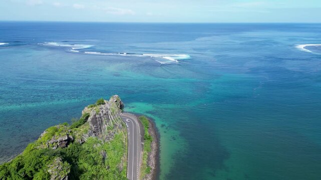 Maconde Viewpoint At Port Louis In Mauritius Island Mauritius. Indian Ocean Landscape. Beach Paradise. Port Louis At Mauritius Island Mauritius. Seascape Outdoor. Nature Tourism.