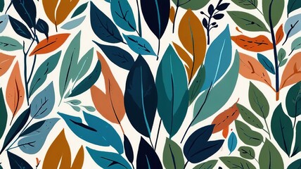 Abstract pattern suitable for printing. oil painting pattern in a small leave. Little leave. white background.