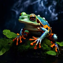 frog on a leaf