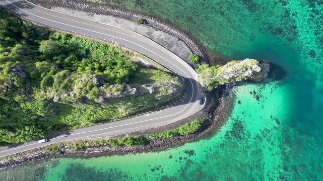 Maconde Viewpoint At Port Louis In Mauritius Island Mauritius. Indian Ocean Landscape. Beach Paradise. Port Louis At Mauritius Island Mauritius. Seascape Outdoor. Coastal Road.