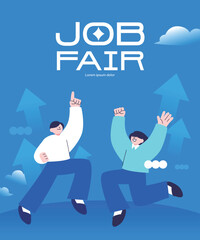 비즈니스 잡페어 일러스트 템플릿 05
