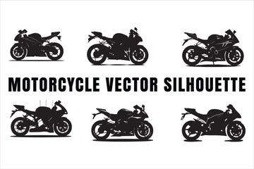 Obraz premium Motorcycle silhouette vector 