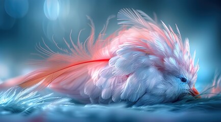 Obraz premium red and white feathers