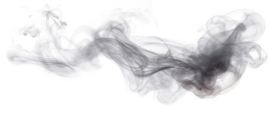 Abstract Smoke Formation on White Background