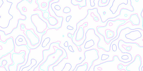 Natural printing illustrations of maps. panorama view multicolor wave curve lines banner background. topographic map in contour line light topographic topo contour map and ocean topographic line map.