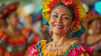 Fototapeta premium Fiery Fiesta: Hispanic Music, Dance, and Cuisine Capturing the Vibrancy of Culture | Shot with Sony A7 IV