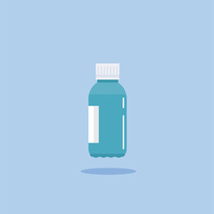 plastic medicine bottle illustration, pharmacy icon, liquid medicine store for medical health care