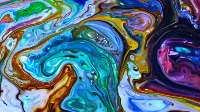 Colorful abstract fluid art background with vivid swirling patterns