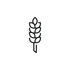 Wheat icon. An icon of a wheat symbol, representing agricultural produce and ingredients for baking and food production. Ideal for content related to farming. Vector illustration