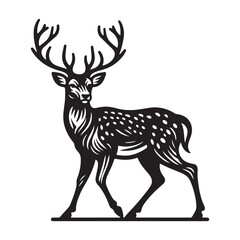 Deer vector illustration silhouette design