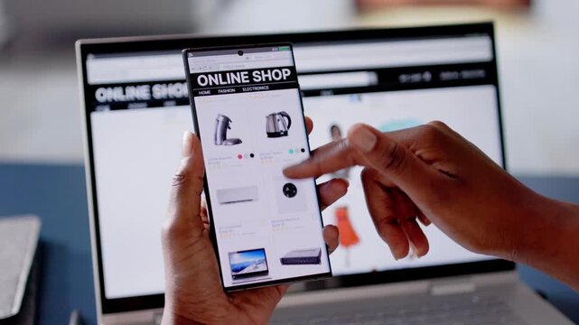 Online Ecommerce Website Store Shopping On Laptop