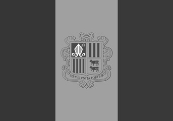 Andorra flag original black and white