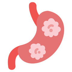 Stomach Flat Icon Illustration