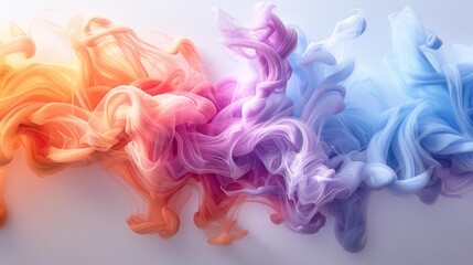Fototapeta premium Colorful abstract smoke swirls - generative ai