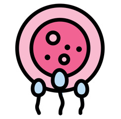 Obraz premium Reproduction Filled Line Icon Illustration