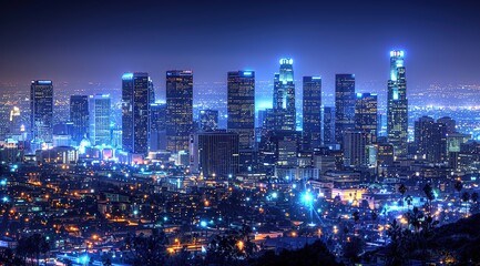 Fototapeta premium city skyline at night