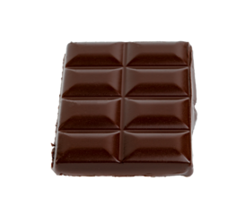 Dark chocolate bar isolated