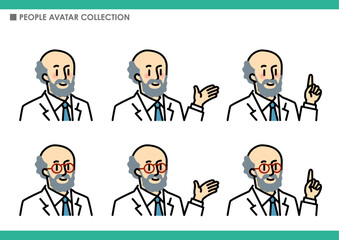 白衣の医者。ポーズセット