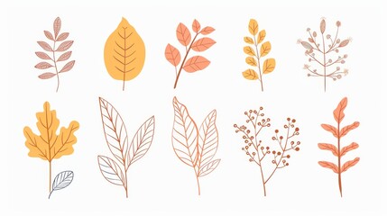 Clipart of Autumn Leaves