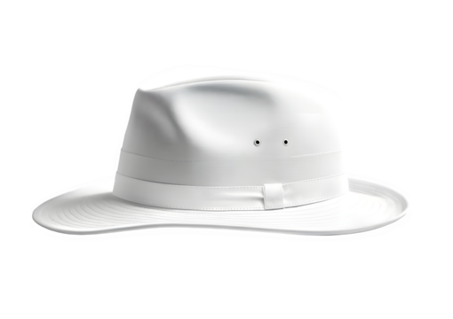 Close up view of a white hat or cap