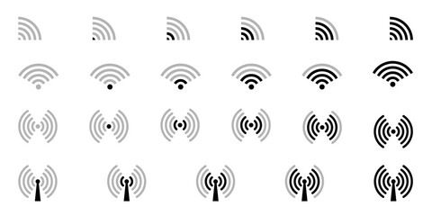 Wi-Fi. Coverage. Network. The Internet. Wireless antenna. Illustration.