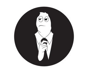 Avatar. A man. Caricature. A face. Illustration.