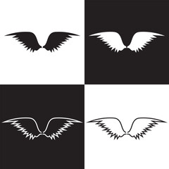 Angel Wings icon.  Vector illustration. EPS 10