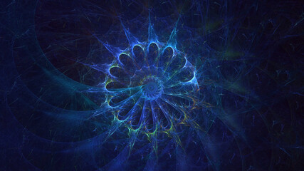 3D manual rendering abstract round light background. Its not AI Generatd illustration.