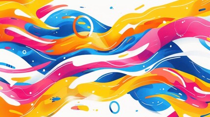 Abstract colorful wavy background with vibrant hues. For artwork of  leaflet, and poster design, wall art space,  website, and media decor. Commercial use, 300 dpi.
