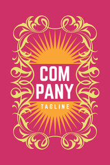 Luxury carving background design for company brand label