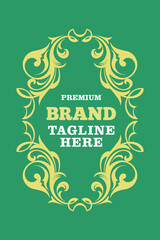 Luxury carving background design for company brand label